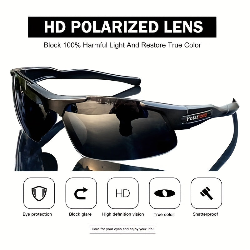 Polarized Driving Sunglasses 3 Pack Half Frame Anti-Glare UV400 Protection for Men and Women Outdoor Sports