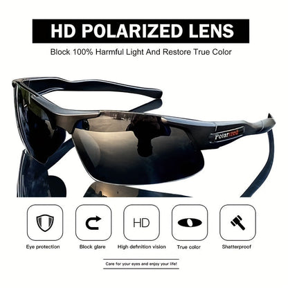 Polarized Driving Sunglasses 3 Pack Half Frame Anti-Glare UV400 Protection for Men and Women Outdoor Sports