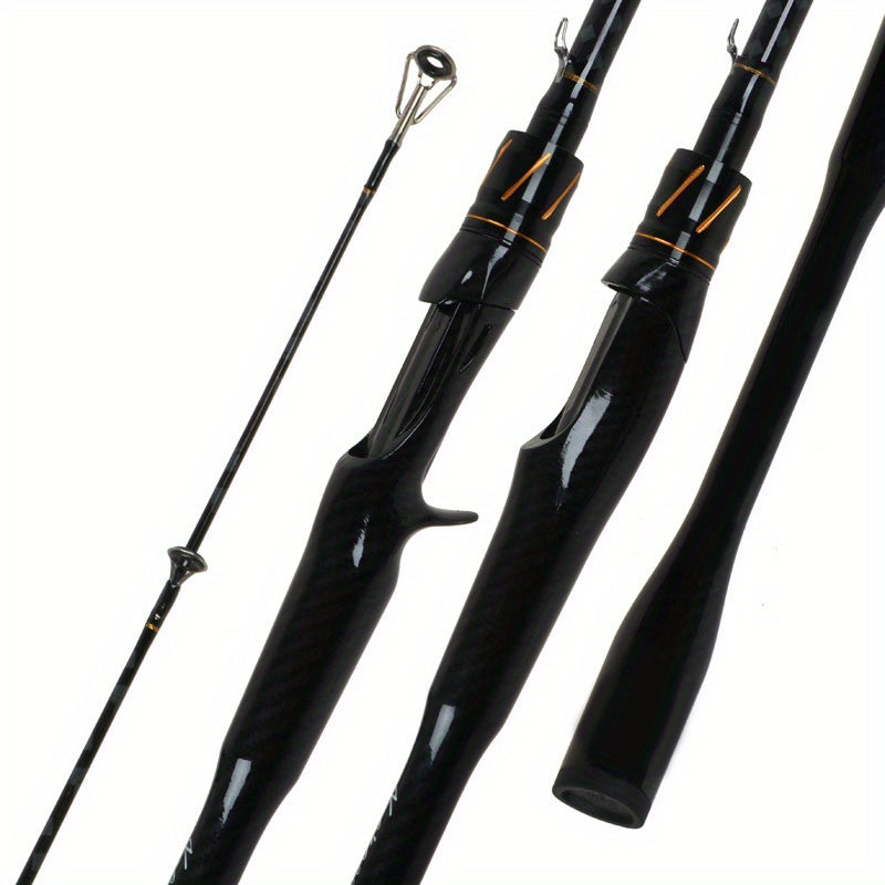 Carbon Fiber Fishing Rod Casting & Spinning – Sensitive Tip, Comfortable Grip, Large Guide Rings for Bass & Trout, Freshwater & Saltwater – 165cm / 180cm / 210cm, Modern Black Stripe Design, Perfect Fishing Gift