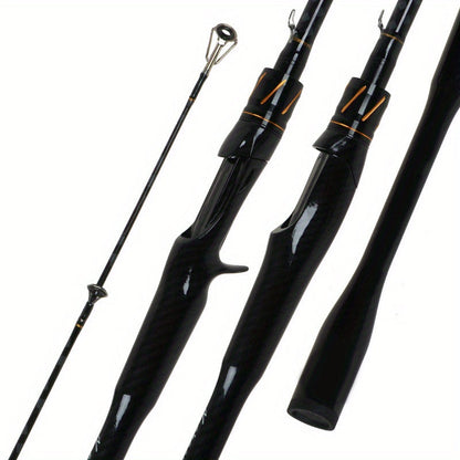 Carbon Fiber Fishing Rod Casting & Spinning – Sensitive Tip, Comfortable Grip, Large Guide Rings for Bass & Trout, Freshwater & Saltwater – 165cm / 180cm / 210cm, Modern Black Stripe Design, Perfect Fishing Gift