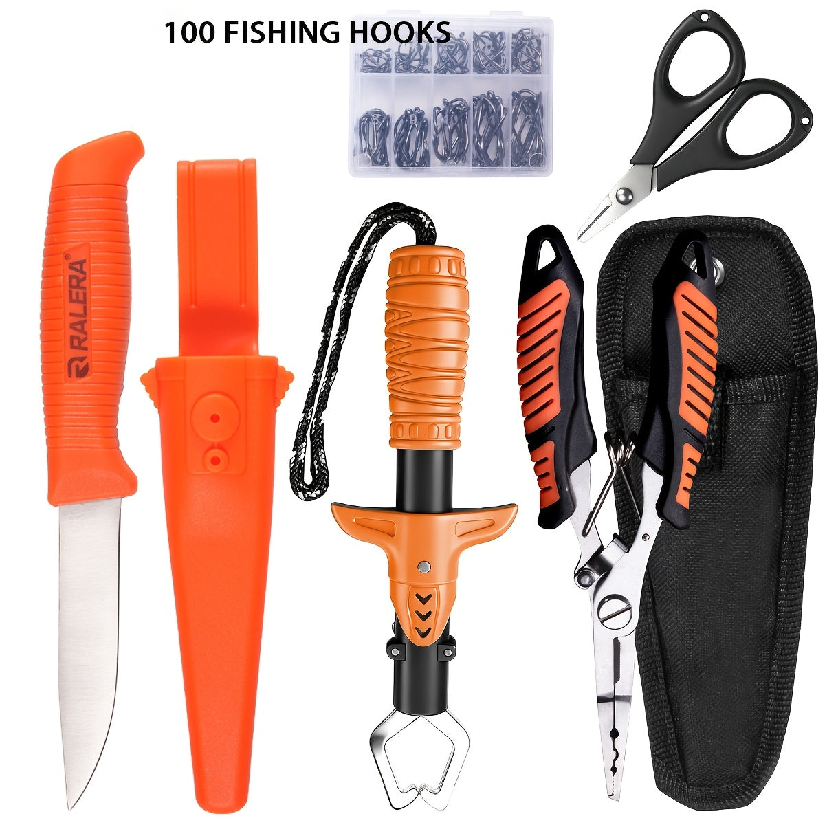 Fishing Knife Set 7/23/104/107 Piece – Stainless Steel Fillet Boning & Gutting Knives with Line Cutter, Camping Cutting Carving Tool Kit, Perfect Fisherman Gift for Men