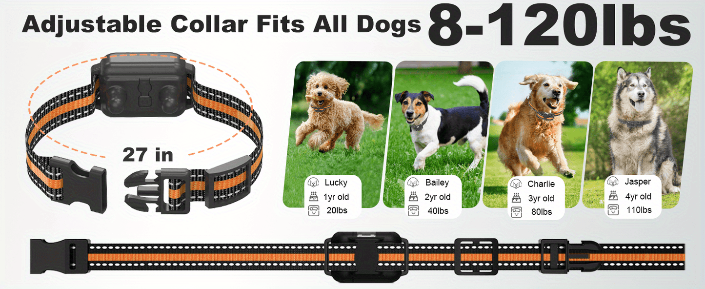 Dog Training Collar with Remote 3300ft Range – Rechargeable E-Collar for 5-120 Lb Dogs, 3 Training Modes Beep Vibration & Safe Shock, Waterproof Dog Shock Collar for Small Medium Large Breeds