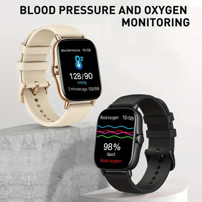 Large Screen Smart Watch HD Voice Call Fitness Tracker Unisex Compatible iPhone Android Multiple Sports Modes Heart Rate Monitor Message Reminder Outdoor Sports Daily Wear Holiday Gift