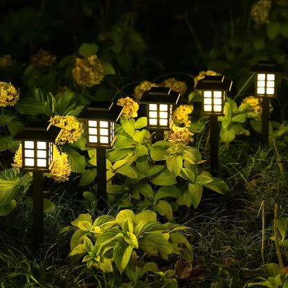 Solar Outdoor Garden Lights 6/12/24 Pack IP44 Waterproof | Warm White Colorful LED Landscape Pathway Lights for Yard Courtyard Patio Holiday Decoration – Auto On/Off