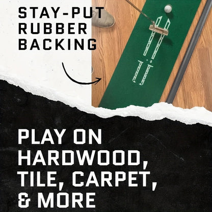 Golf Putting Mat with Automatic Ball Return System – Professional 3/5/7ft Putting Green for Indoor & Outdoor Practice, Green Turf Surface, Ball Collector, Golf Training Aid & Accessories for All Skill Levels