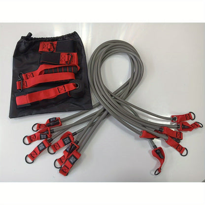 300lb Heavy-Duty Resistance Band Set Home Gym Strength Training Kit with Handles Door Anchor Ankle Straps Full Body Workout for Muscle Building Toning Rehabilitation