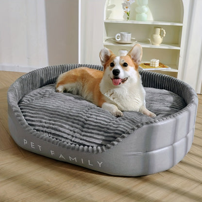 Large Dog Bed Thickened Washable - Bite Resistant Machine Washable Pet Bed for Large Dogs, All-Season Universal Design, Available in M to XXL Sizes, Durable Orthopedic Dog Mat