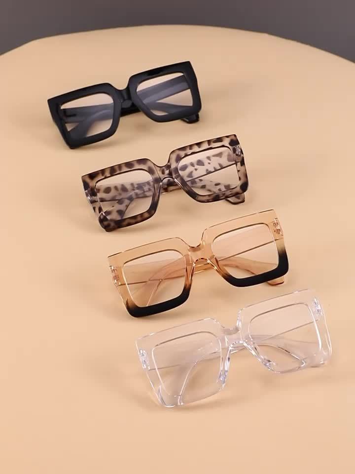 Vintage Square Full Rim Clear Lens Glasses Set 3pcs 4pcs Polycarbonate Fashion Eyewear for Women Men - Retro Office Everyday Blue Light Blocking Style Frames