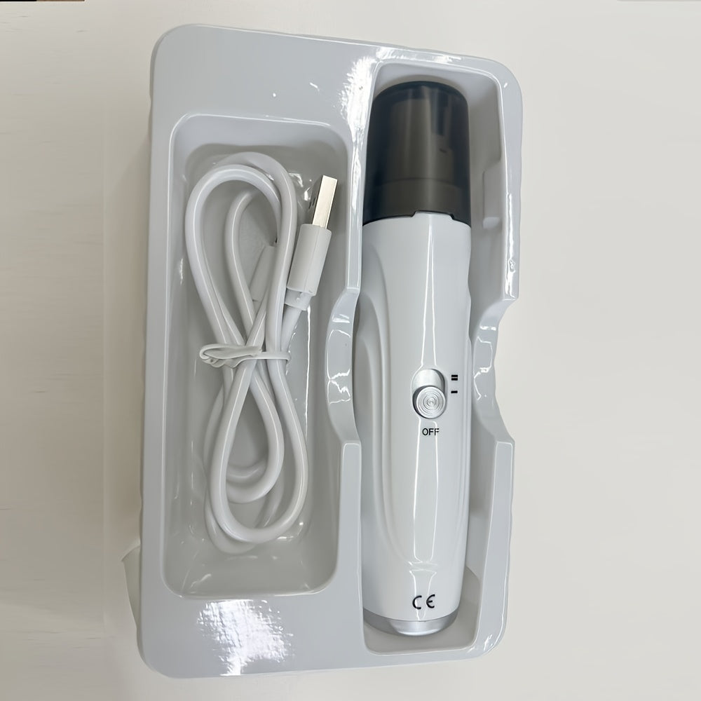 Electric Pet Nail Grinder for Dogs & Cats – Quiet USB Rechargeable Dog Nail Trimmer with 2 Speeds & 3 Port Sizes, Safe Low Noise Claw Grinder Tool