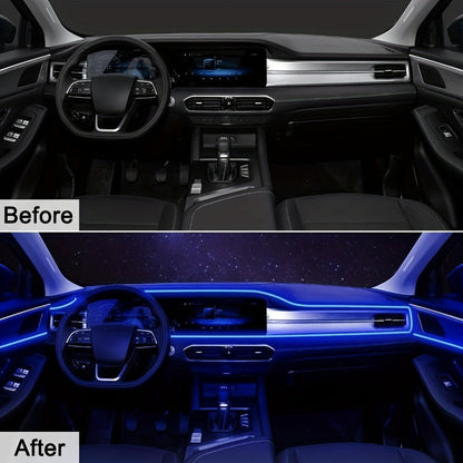 Car Interior LED Ambient Light Kit 7-Color RGB App Control with Music Sync Rhythm 3M Strip for Doors Console Dashboard – Wireless Car Atmosphere Lighting Underglow Accent Lights