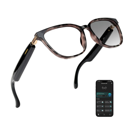 AI Smart Glasses with Real-Time 160-Language Translation, GPT Chat Assistant, Bluetooth 5.2 Audio, Hands-Free Calling, Music Playback, Photochromic & Anti-Blue Light Lenses – Unisex Wearable Tech