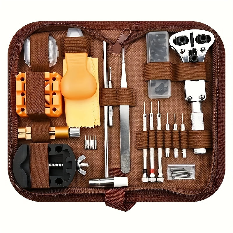 168pcs Watch Repair Tool Kit for Watchmakers – Complete Professional Toolkit with Case Opener, Spring Bar Tool, Pin Remover & Clock Repair Accessories, Perfect Gift for Watch Enthusiasts