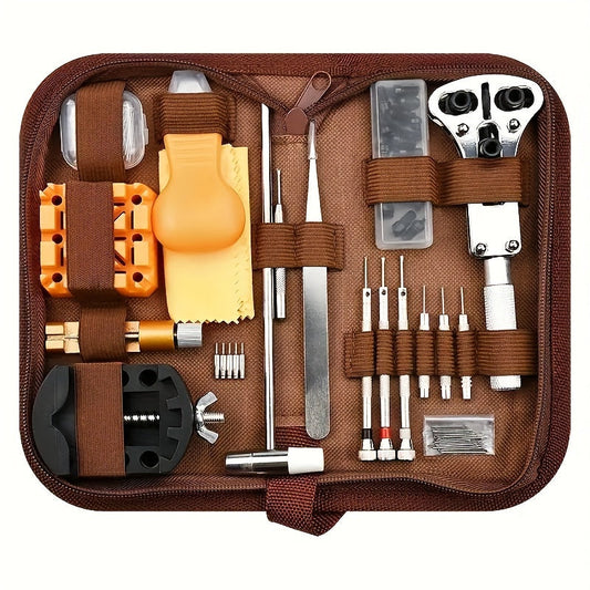 168pcs Watch Repair Tool Kit for Watchmakers – Complete Professional Toolkit with Case Opener, Spring Bar Tool, Pin Remover & Clock Repair Accessories, Perfect Gift for Watch Enthusiasts
