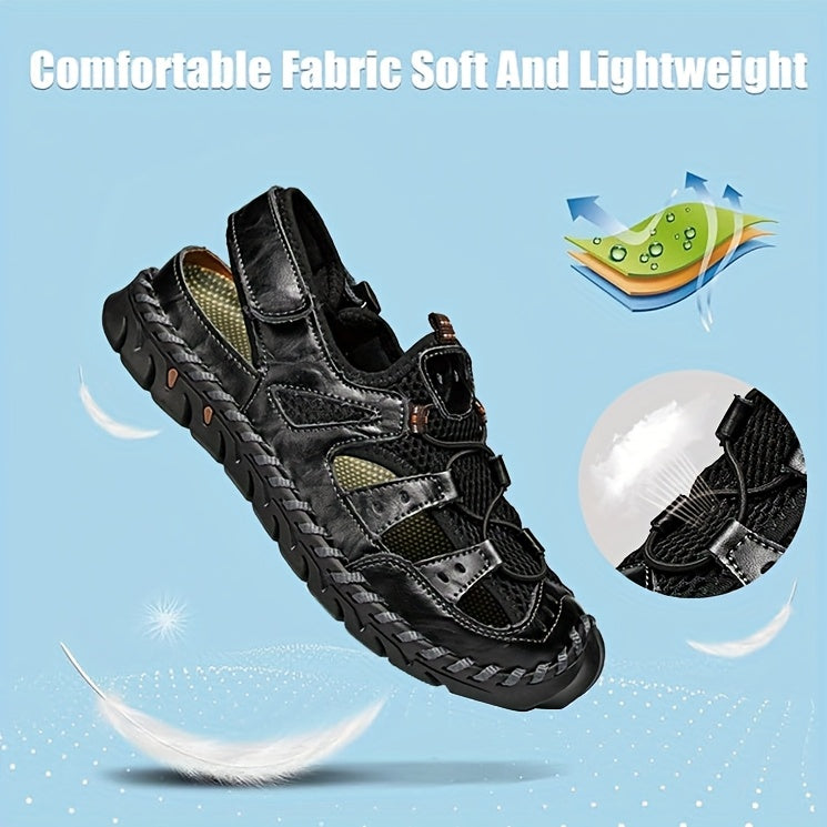 Men's Closed Toe Water Sandals - Non-Slip Quick-Drying Sports Sandals for Beach, Walking and Outdoor Activities, Breathable Soft Sole, Available in 4 Colors, Sizes US 5 to 12.5