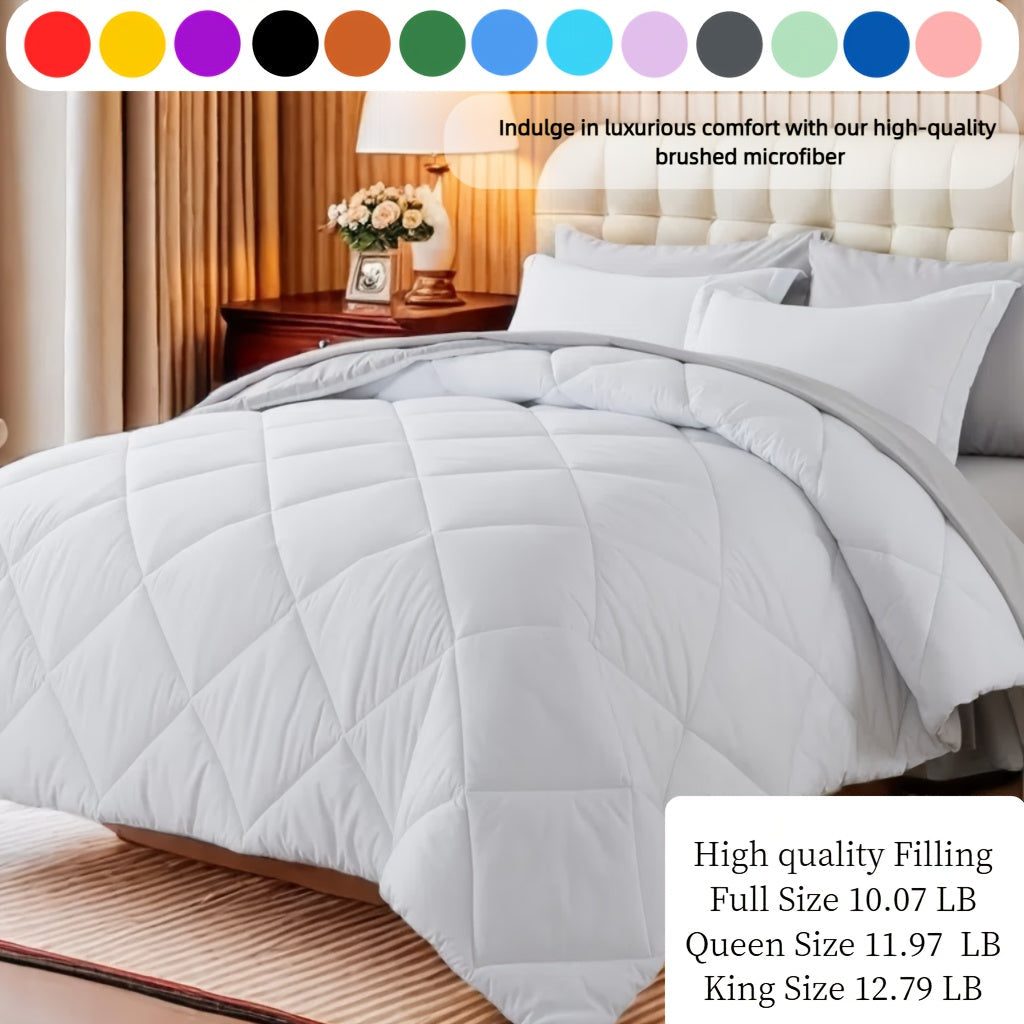 7 Piece Comforter Set Queen King Size – Soft Microfiber Pinch Pleated Bed in a Bag with Comforter, Fitted Sheet, Flat Sheet & 4 Pillowcases, All-Season Bedding Set for Home & Dorm