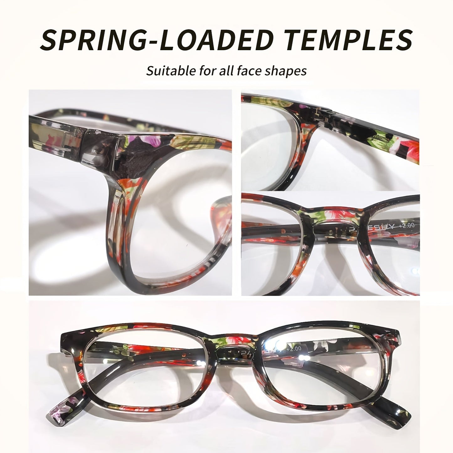 6-Pair Blue Light Blocking Reading Glasses for Women & Men - Oval Full-Frame PC Readers with Anti-Glare Lenses, +1.00 to +4.00 Strengths for Computer Office & Reading, Comfortable Spring Hinge