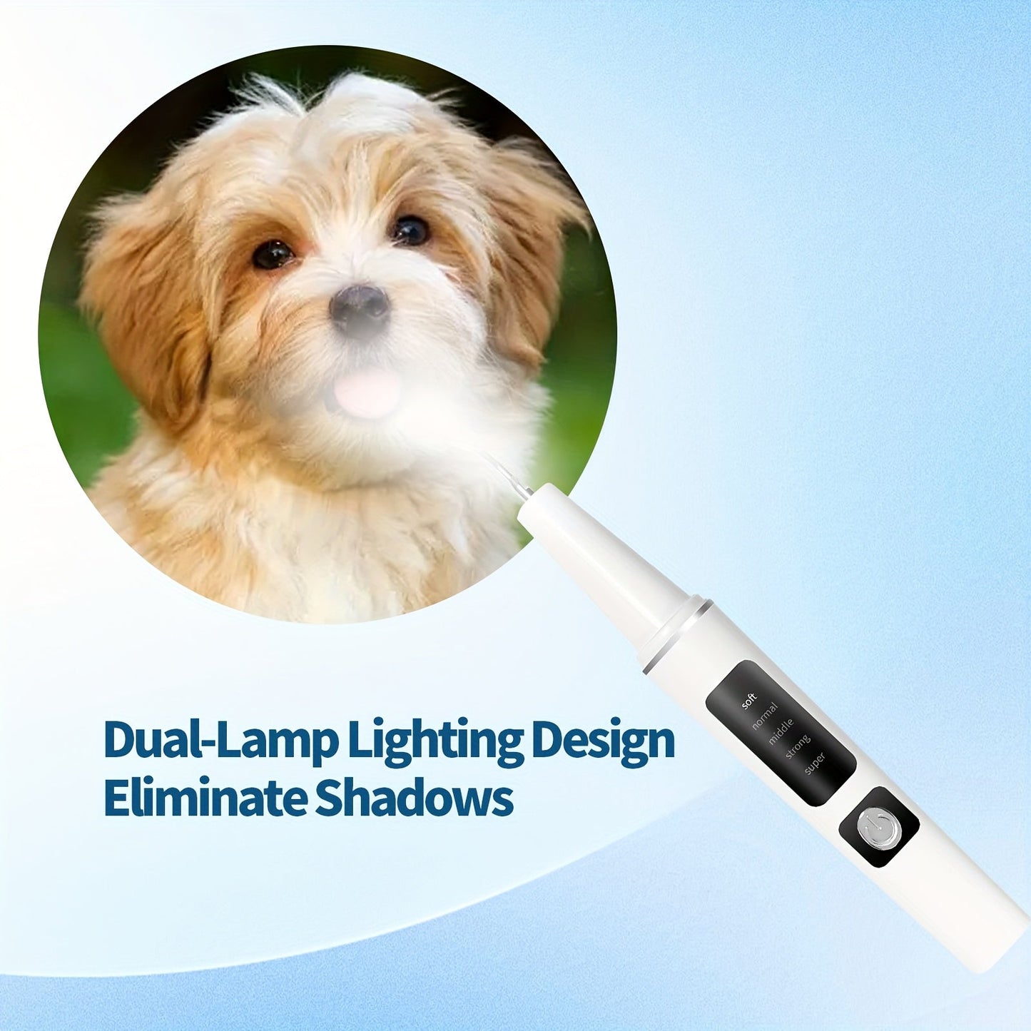 Electric Pet Teeth Cleaning Kit for Cats and Dogs USB Rechargeable Tartar Stain Remover with 4 Cleaning Heads 5 Modes - Dog Cat Dental Care Tool