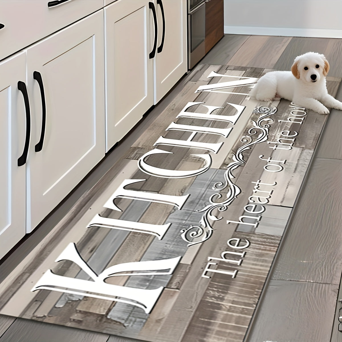 Non-Slip Absorbent Kitchen Mat | Premium Print Anti-Fatigue Floor Rug | Washable Door Mat for Kitchen Bathroom Laundry Bedroom Hallway | Wood Grain & Solid | Multiple Sizes 20x31.5" to 23.6x71"
