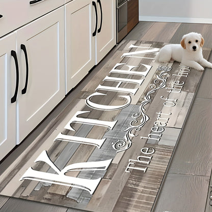 Non-Slip Absorbent Kitchen Mat | Premium Print Anti-Fatigue Floor Rug | Washable Door Mat for Kitchen Bathroom Laundry Bedroom Hallway | Wood Grain & Solid | Multiple Sizes 20x31.5" to 23.6x71"