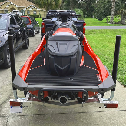 Adjustable Boat Trailer Guide Poles 31"-60" L-Shaped Galvanized Stainless Steel with Black PVC Pipes - Trailer Guide Ons for Ski Boat, Fishing Boat & Sailboat Trailer