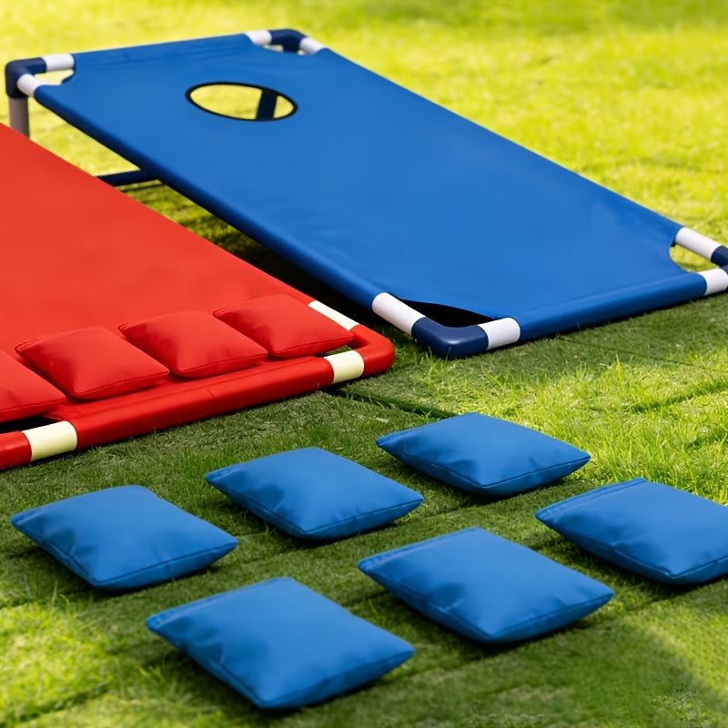 Portable Cornhole Game Set with 6 Bean Bags Red & Blue Gift Box, Backyard Toss Game for Family Outdoor Activities Travel Parties Gatherings, Easy Setup Throwing Game for Ages 5 and Up