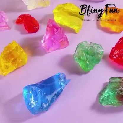 BlingFun Gel Candle Making Kit – 400g Clear Jelly Wax 4 Colors, 20pcs Pre-Tabbed Wicks, 20pcs Stickers, 5pcs Wick Holders, DIY Scented Candle Supplies for Beginners Home Decor Craft Gift