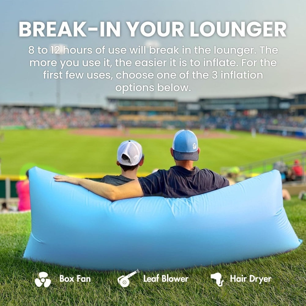 Foldable Inflatable Sofa Lounge Chair Portable Lazy Air Sofa for Camping Beach Music Festivals Outdoor Gatherings Quick Inflation Adults Purple Blue Green Black Red Yellow Orange