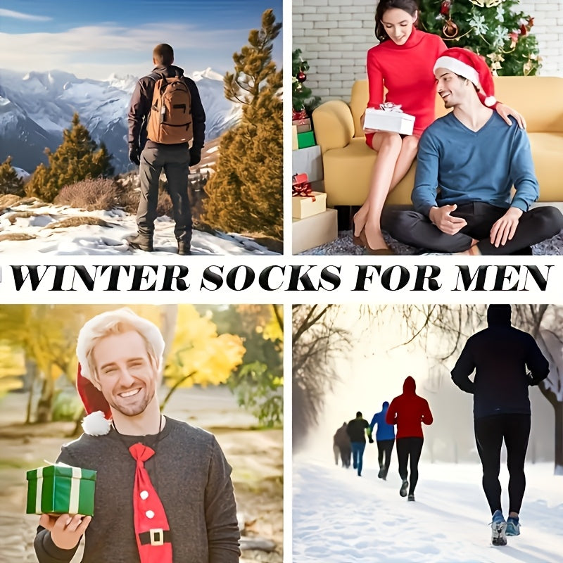 Thermal Hiking Socks 9 Pairs Unisex Thick Warm Terry Socks for Men Women Multi-Color Winter Boot Socks Cold Weather Arch Support Reinforced Toe Breathable Cozy Casual Bed Socks US Size 6-10