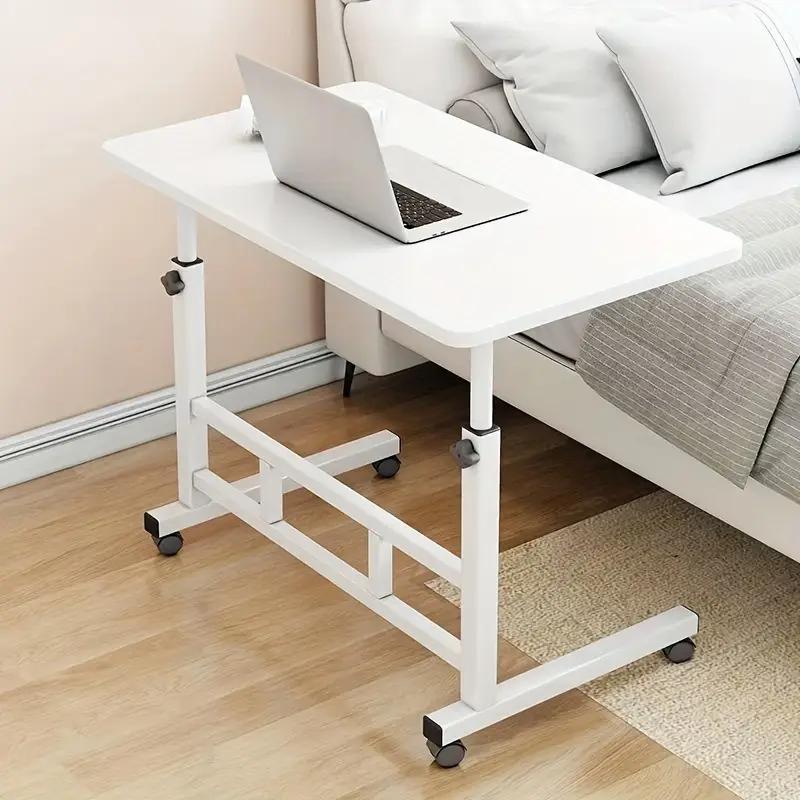 Mobile Lift Table Adjustable Height Rolling Laptop Desk Bedside Sofa Side Table for Bedroom Home Office