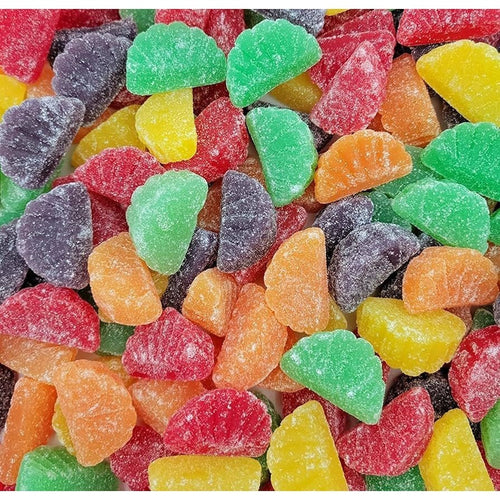 Assorted Fruit Slices Jelly Candy 10 oz – Chewy Sugar-Coated Gummy Candy Bag with Orange, Lemon, Lime & Cherry Flavors, Perfect for Parties, Lunchboxes & Candy Buffets