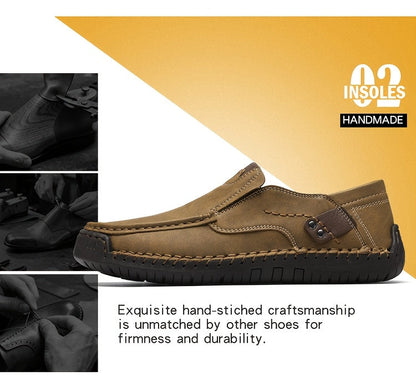 Men's Handstitched Driving Loafers Slip-On Shoes Lightweight Breathable – Casual Moccasin Boat Shoes for Business Casual, Travel, Walking & Outdoor, Sizes US 4–12.5