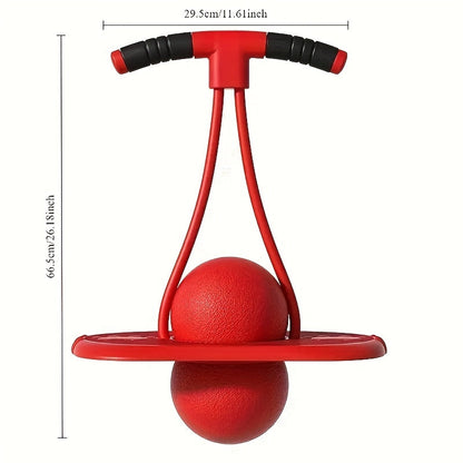 Bounce Ball with Handle for Kids & Adults – Anti-Burst Fitness Hopper Ball, High-Elasticity Jumping Ball, Indoor Outdoor Exercise & Fun, No Battery Needed, Great Gift Idea