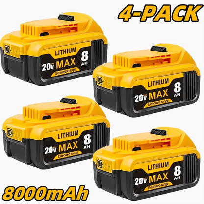 20V 8.0Ah Lithium-Ion Replacement Battery for DeWalt Cordless Tools – Compatible with DCB200, DCB205, DCB206, DCB204, DCB180 & DCD/DCF/DCG/DCS Series