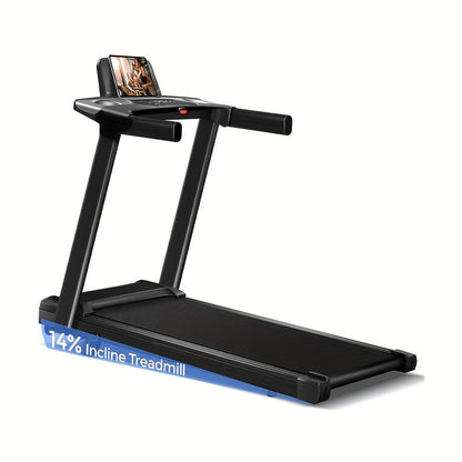 3-in-1 Foldable Treadmill with 14% Incline – Portable Home Treadmill with Handle, 300 LBS Capacity, 3.0HP Quiet Motor, Walk Jog Run Modes, Compact Walking Pad for Home Gym