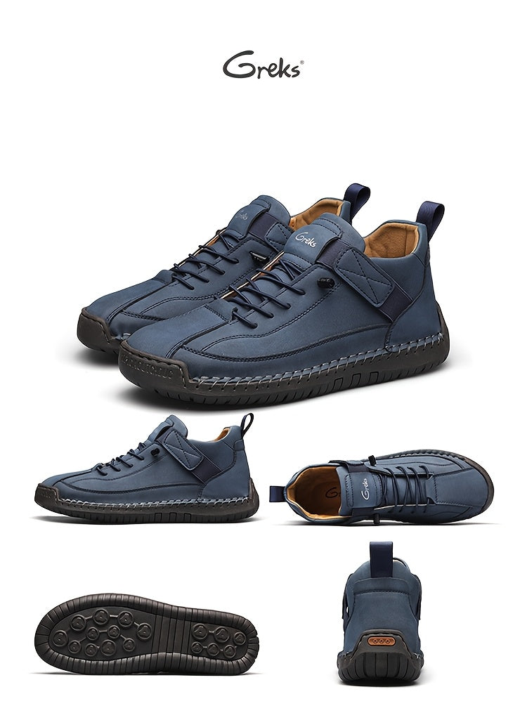 Men's Slip-On Ankle Boots Lightweight Mid-Top Loafers Cushioned Sole Non-Slip for Walking Driving Casual Office Semi-Formal Spring Fall EU 34.5-48