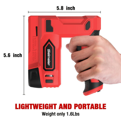Cordless 2-in-1 Brad Nailer & Stapler Gun 20V – No Compressor Needed, Battery & Charger Included, Safety Guard, 1600/2000 Nails & Staples for Carpentry, Upholstery & DIY
