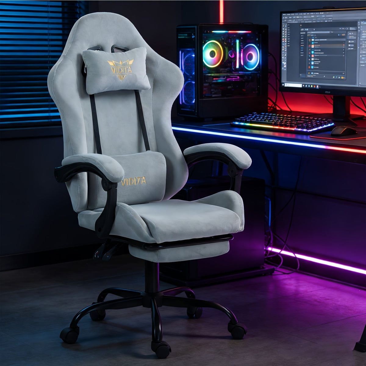Ergonomic Gaming Chair Racing Style with Lumbar Support High Back Adjustable Office Chair for Adults Teens PC Computer Desk Chair Recliner