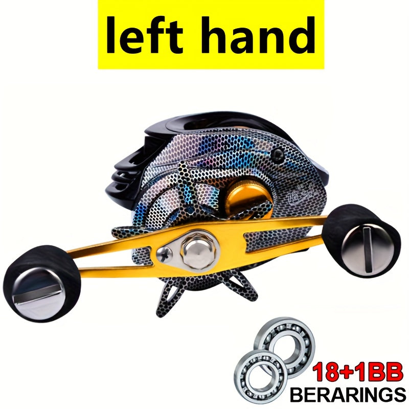 Ambidextrous Fishing Reel – Left & Right Hand Casting Reel, Aluminum Alloy, High-Performance Bearings, Freshwater & Saltwater, Compact Sporty Design