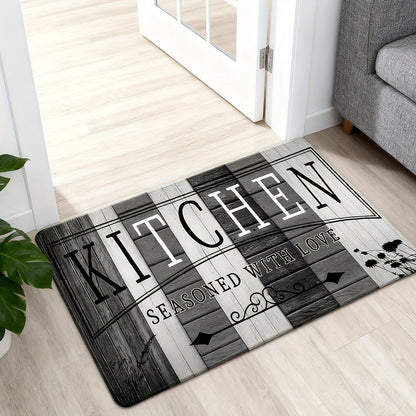 Non-Slip Absorbent Kitchen Mat | Premium Print Anti-Fatigue Floor Rug | Washable Door Mat for Kitchen Bathroom Laundry Bedroom Hallway | Wood Grain & Solid | Multiple Sizes 20x31.5" to 23.6x71"