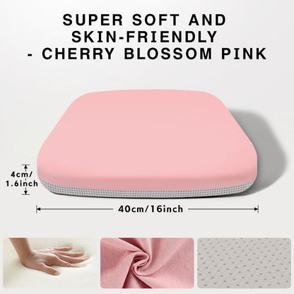 Extra Large Ergonomic Seat Cushion 15.72 Inch High-Density PU Foam Non-Slip Base Washable Breathable Cover for Office Chair Car Seat – Extended Seating Support