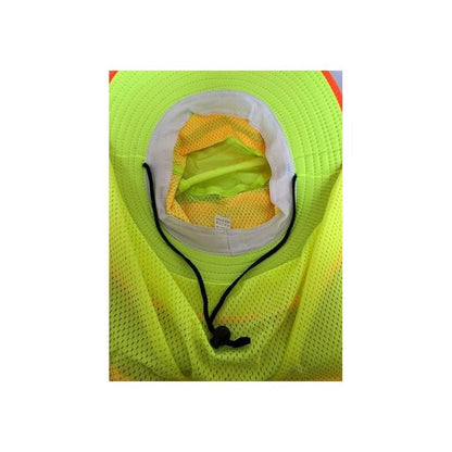 Men's High Visibility Reflective Sun Hat with Neck Flap – Wide Brim Boonie Bucket Cap, UPF UV Protection, Quick-Dry Breathable Mesh, Outdoor Fishing Hiking Camping Hat