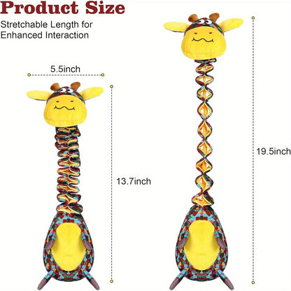 Indestructible Dog Chew Toy for Aggressive Chewers – Ultra-Strong Plush & Crinkle Paper Durable Dog Toy for Large Breeds, Interactive Squeaky Chew Toy for Powerful Dogs