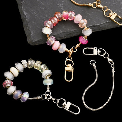 Blank Beadable Keychains Set DIY 22 or 48pcs Creative Keyrings for Handmade Bag Pendant Cup Phone Chain Wedding Party Birthday Gift for Her Him Gold Silver