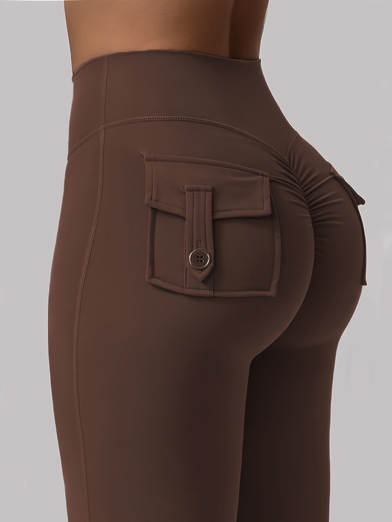 Women's High Waist Flare Yoga Pants Scrunch Butt Lift Leggings with Pocket Squat-Proof 4-Way Stretch Sweat-Wicking Sportswear for Gym Running Workout – 7 Colors S-XL
