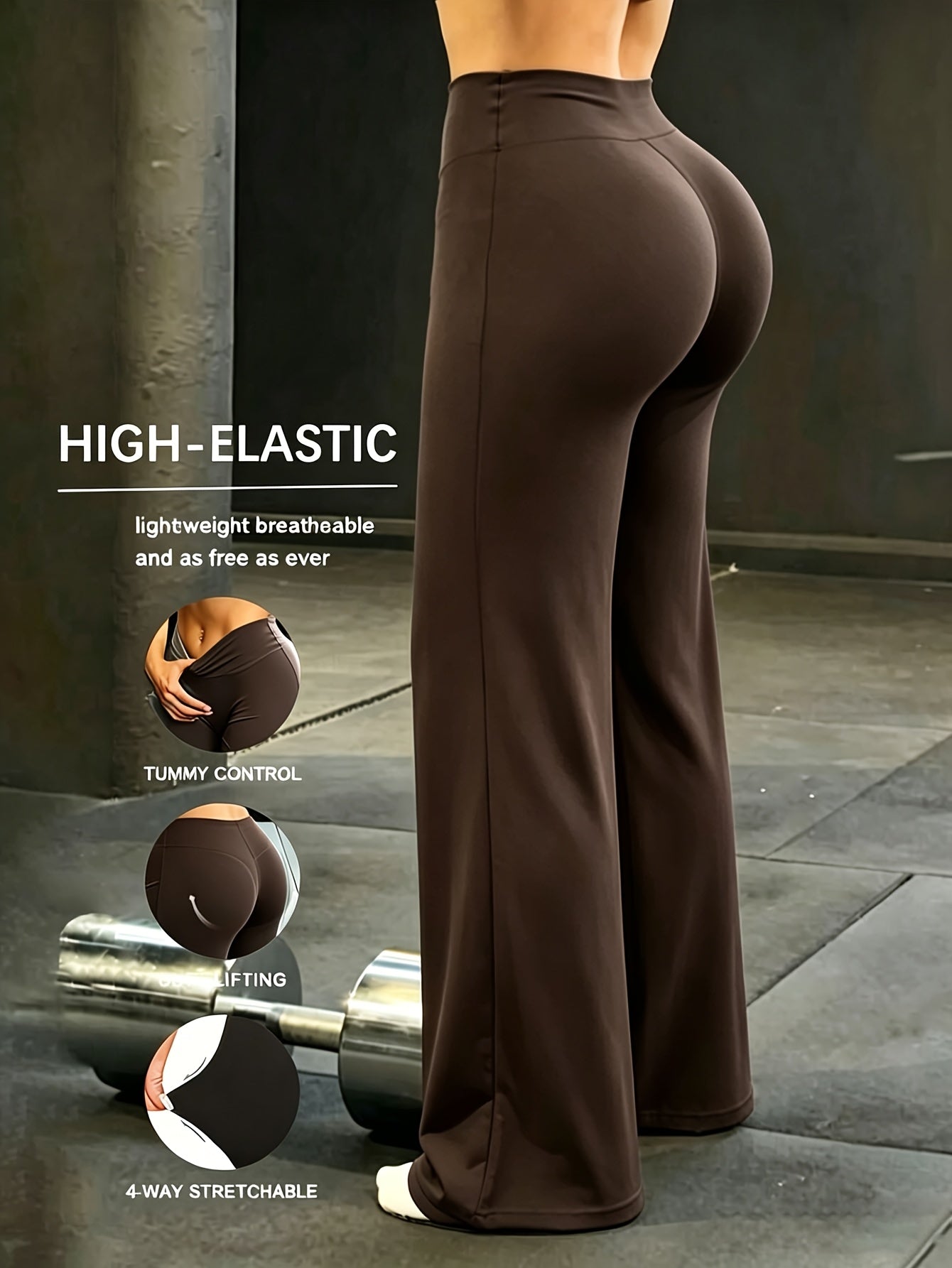 Women's High-Waist Wide-Leg Pants Quick-Dry Loose Fit Elastic Waistband - Casual French Style Summer Spring Long Pants S-XL