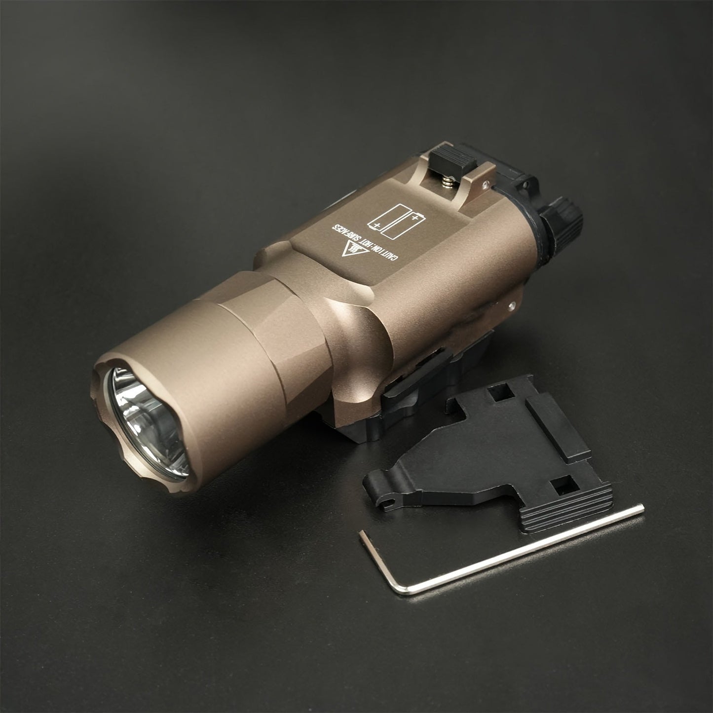Tactical Flashlight 500 Lumens LED Rail Mount Light – X300U & X300 Weapon Light for Hunting, Scout & Outdoor Use, Fits 20mm Picatinny Rail, High Power White Light, BK & DE Finish