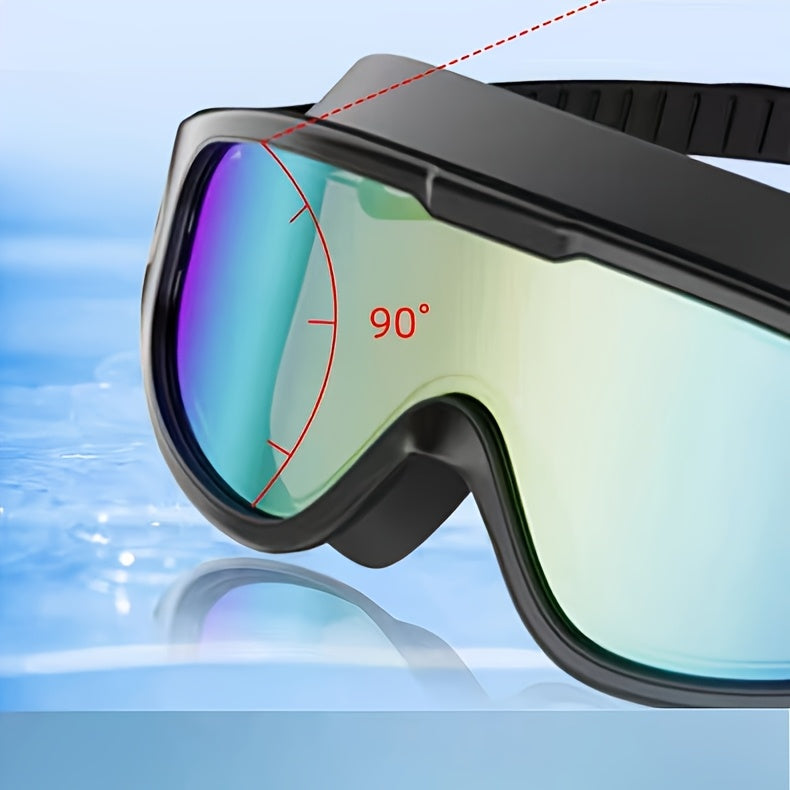 Anti-Fog Swim Goggles 2-Pack with Earplugs, Nose Clip & Waterproof Bag – UV Protection Swimming Goggles for Men, Women & Teens, Outdoor Pool & Water Sports Accessories Kit