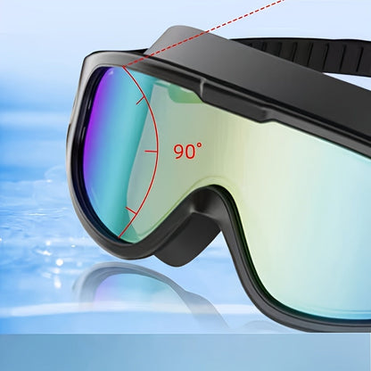 Anti-Fog Swim Goggles 2-Pack with Earplugs, Nose Clip & Waterproof Bag – UV Protection Swimming Goggles for Men, Women & Teens, Outdoor Pool & Water Sports Accessories Kit