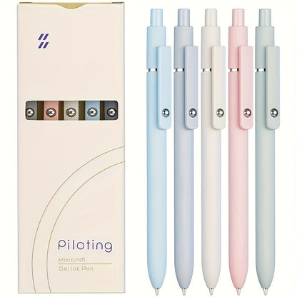Retractable Gel Pens 0.5mm Fine Point Black Ink – Aurora Gradient & Macaron Colors, Quick Dry Smooth Writing Pens for Office, School, Journaling & Gifts, Back to School Stationery