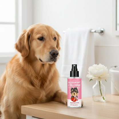 Pet Cologne Deodorant Spray 4.2oz Floral Scent - Dog Grooming Perfume with Vanilla Raspberry Neroli White Peony Patchouli Ambergris, All Breed Sizes, Long-Lasting Fresh Scent for Dogs